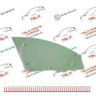 Скло двері переднє праве подвійне оригінал голе Tesla Model Y 20- 1495507-00-A 1495507-00-A фото